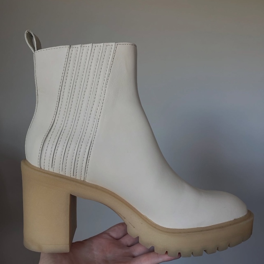 Dolce Vita Cream Heeled Boots
